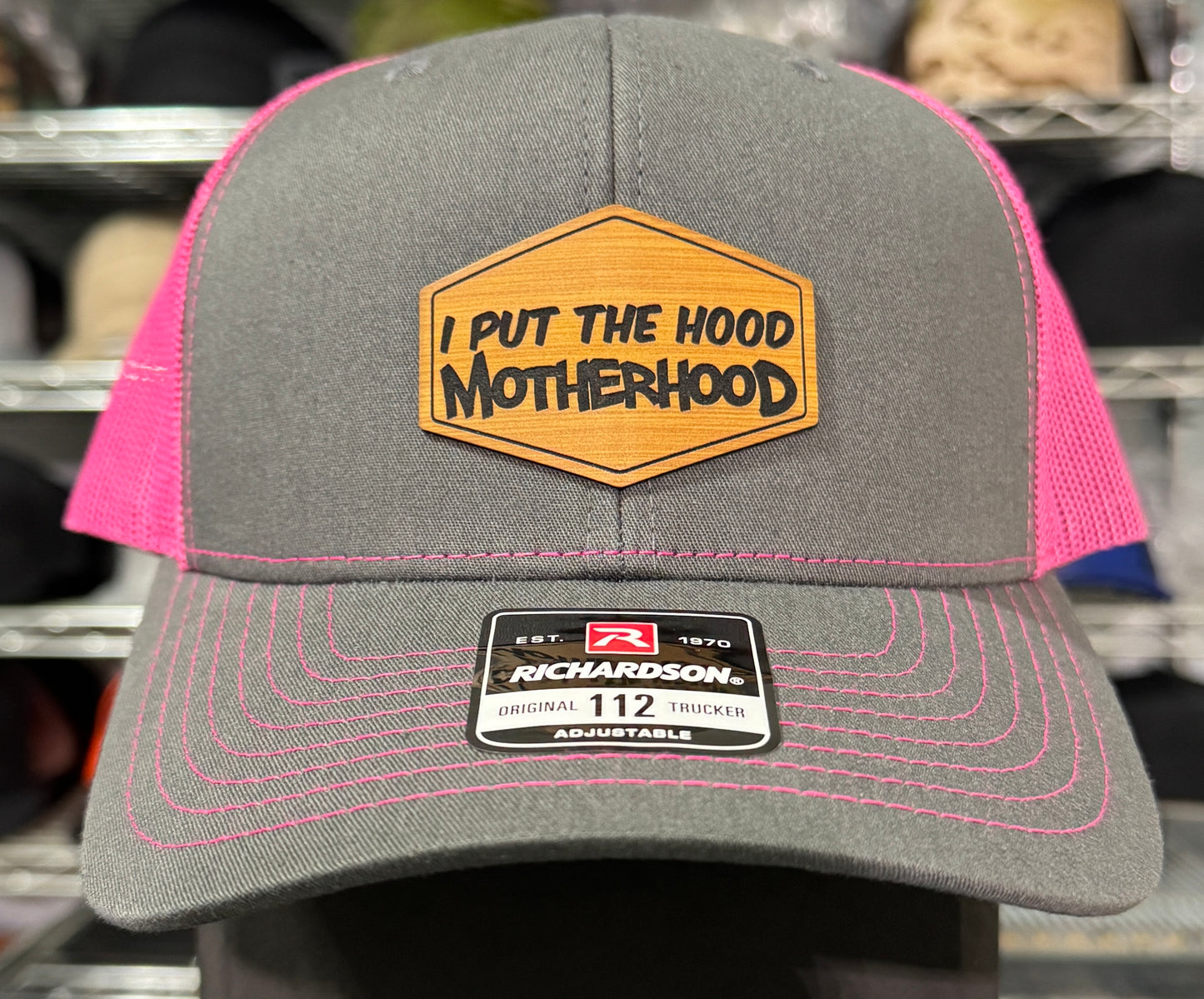MotherHOOD Pink / Gray Trucker hat (Copy)