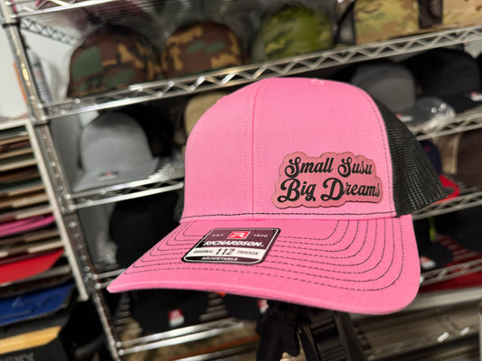 Small Susu Big Dreams - Pink and black trucker hat